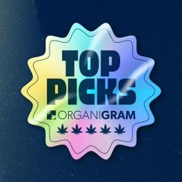 A badge with the text "Top Picks: Organigram".